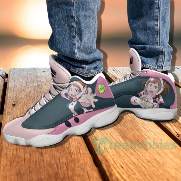 ochaco uraraka custom my hero academia anime air jordan 13 shoes 4 P26et 600x600px Ochaco Uraraka Custom My Hero Academia Anime Air Jordan 13 Shoes