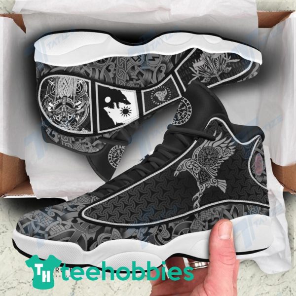 odin raven vikings pattern air jordan 13 sneaker shoes 2 TJb6z 600x600px Odin Raven Vikings Pattern Air Jordan 13 Sneaker Shoes