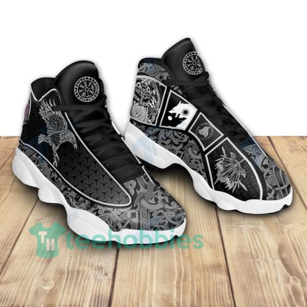 odin raven vikings pattern air jordan 13 sneaker shoes 3 uW0KO 600x600px Odin Raven Vikings Pattern Air Jordan 13 Sneaker Shoes