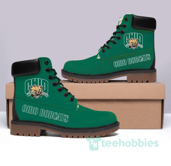 ohio bobcats football leather boots men women shoes 1 iefss 600x585px Ohio Bobcats Football Leather Boots Men Women Shoes