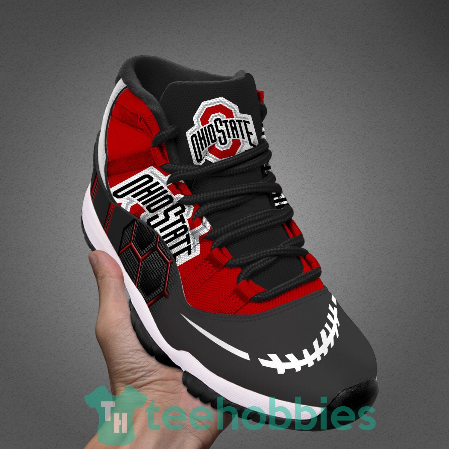 Ohio State Buckeyes Custom Name Air Jordan 11 Shoes Sneakers Mens