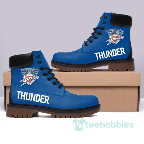oklahoma city thunder basketball leather boots men women shoes 1 qOncR 600x600px Oklahoma City Thunder Basketball Leather Boots Men Women Shoes