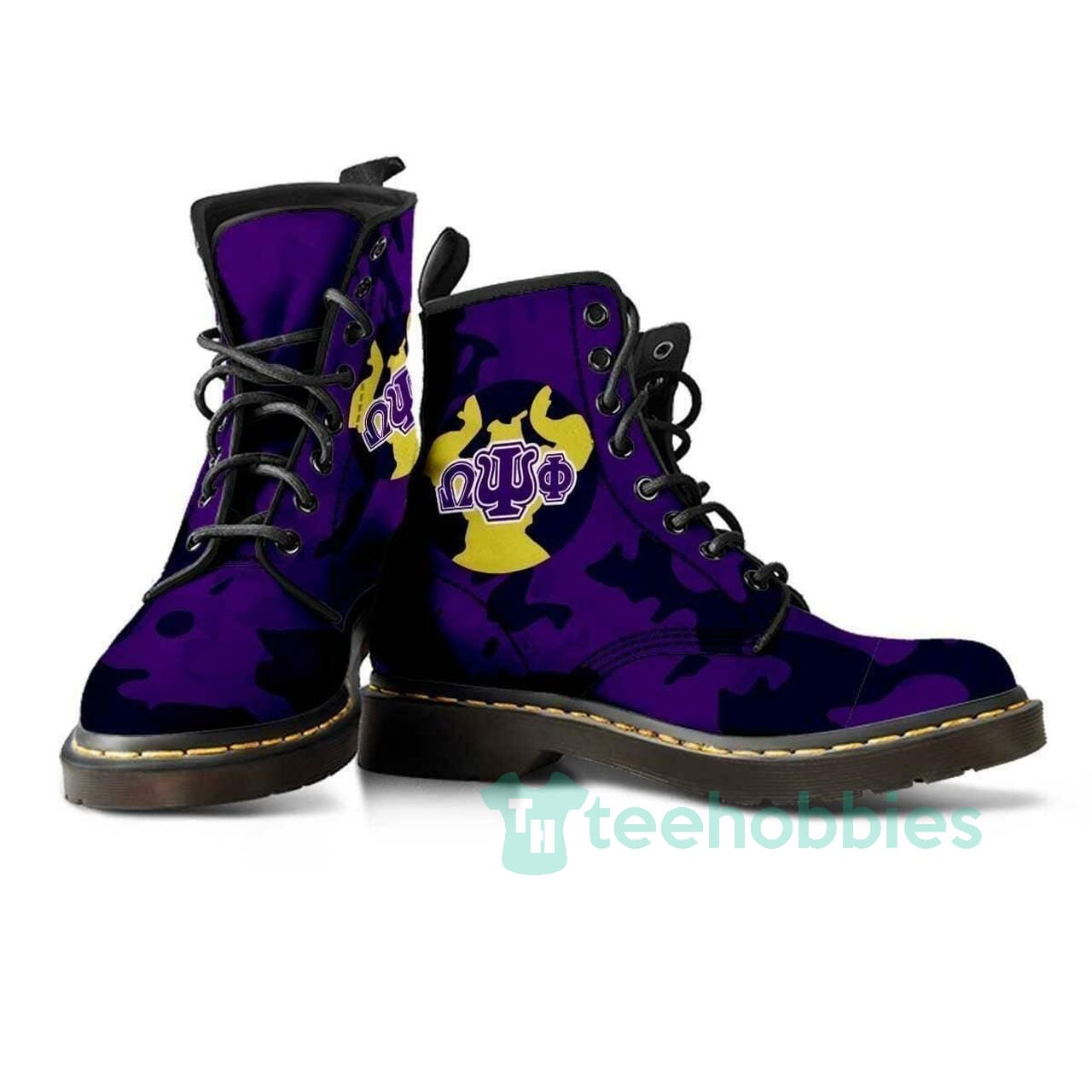 Omega Psi Phi Leather Boots Shoes