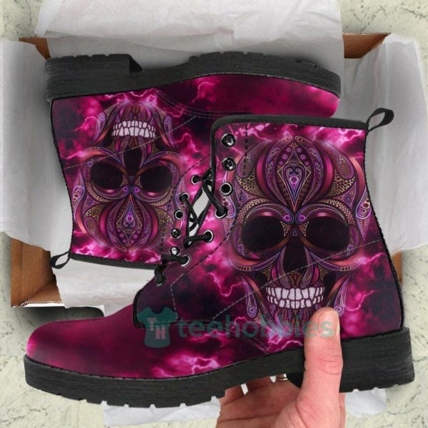 oriental skull leather boots shoes 1 D7yYs 600x600px Oriental Skull Leather Boots Shoes
