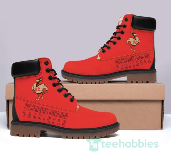 otterbein college cardinals football leather boots men women shoes 1 vV2hd 600x585px Otterbein College Cardinals Football Leather Boots Men Women Shoes
