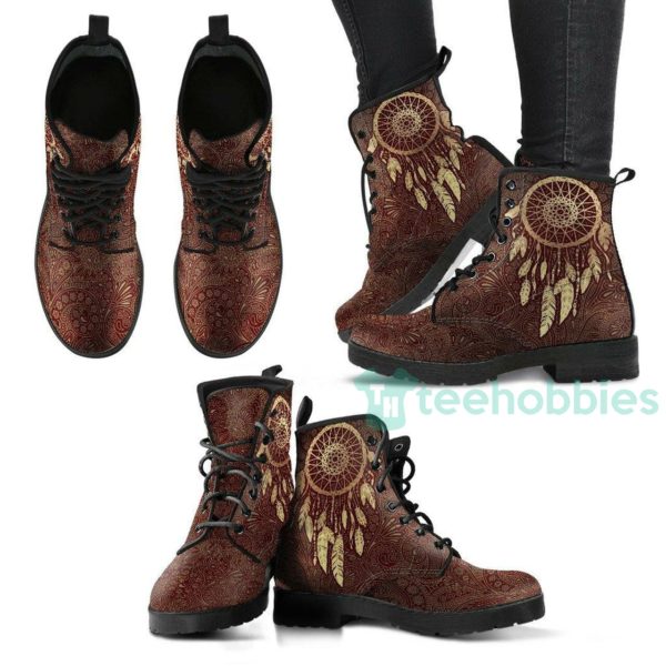 paisley dreamcatcher handcrafted leather boots shoes 1 8w1h3 600x600px Paisley Dreamcatcher Handcrafted Leather Boots Shoes