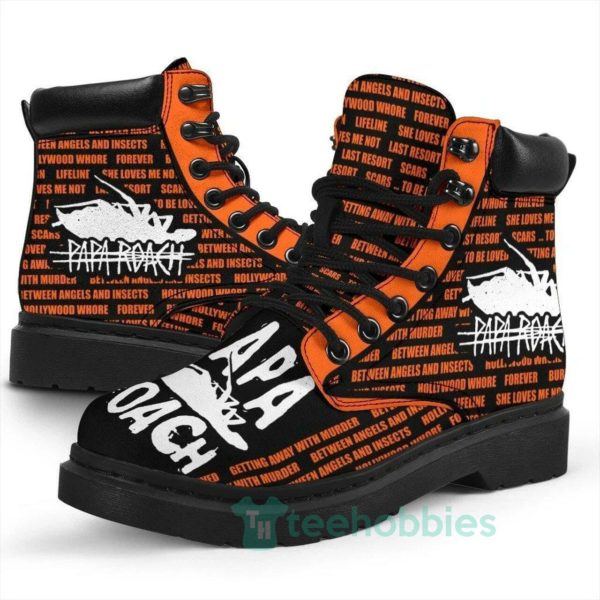 papa roach rock band winter leather boots 1 aLddz 600x600px Papa Roach Rock Band Winter Leather Boots