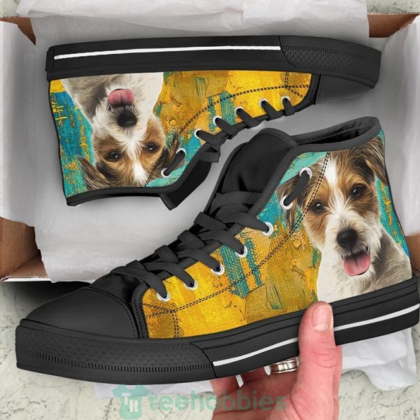 parson russell dog sneakers colorful high top shoes 1 QW1L0 600x600px Parson Russell Dog Sneakers Colorful High Top Shoes