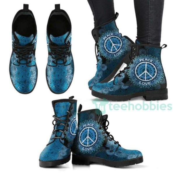 peace 26amp love handcrafted blue leather boots shoes 1 FuKFf 600x600px Peace &Amp Love Handcrafted Blue Leather Boots Shoes