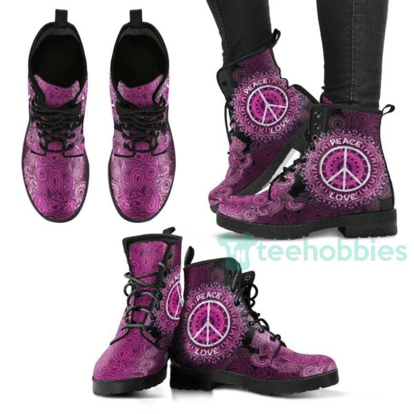 peace 26amp love handcrafted purple leather boots shoes 1 JLeXm 600x600px Peace &Amp Love Handcrafted Purple Leather Boots Shoes