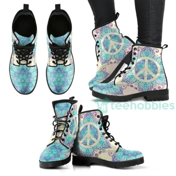 peace and mandala leather boots shoes 1 tMtGO 600x600px Peace And Mandala Leather Boots Shoes