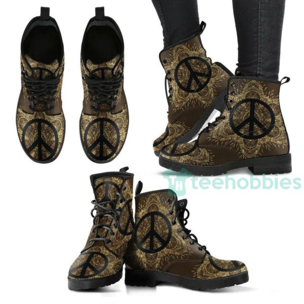 peace mandala leather boots shoes 1 OynT1 600x600px Peace Mandala Leather Boots Shoes