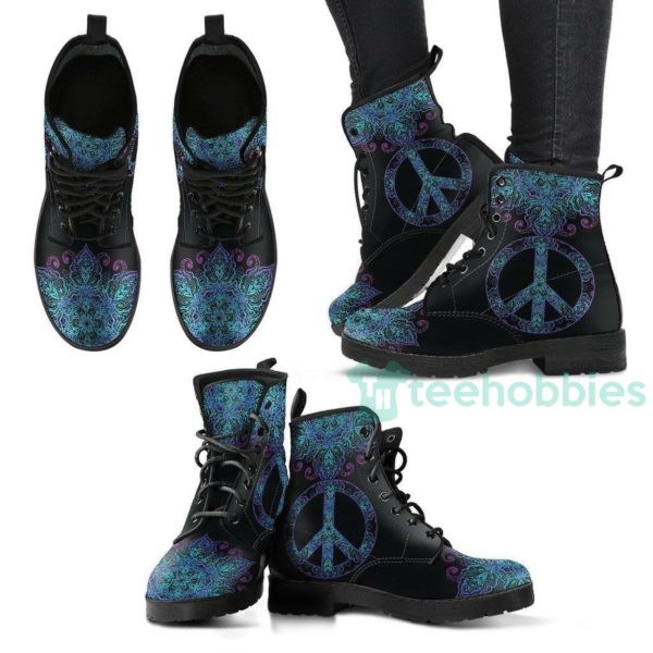 peace mandala leather boots shoes men women 1 hUi9Z 600x600px Peace Mandala Leather Boots Shoes Men Women