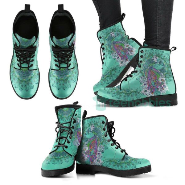 peacock mandala leather boots shoes 1 GppoN 600x600px Peacock Mandala Leather Boots Shoes