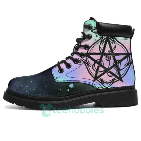 pentagram wicca leather boots pentagram shoes 1 wA15J 600x600px Pentagram Wicca Leather Boots Pentagram Shoes