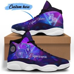 Personalized Name Capricorn January Birthday Air Jordan 13 Shoes - Men's Air Jordan 13 - Purple