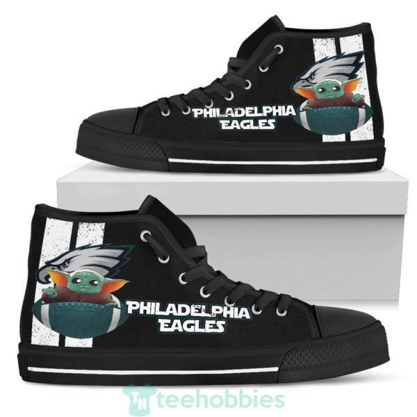 philadelphia eagles baby yoda high top shoes fan gift 1 hgPzL 600x600px Philadelphia Eagles Baby Yoda High Top Shoes Fan Gift