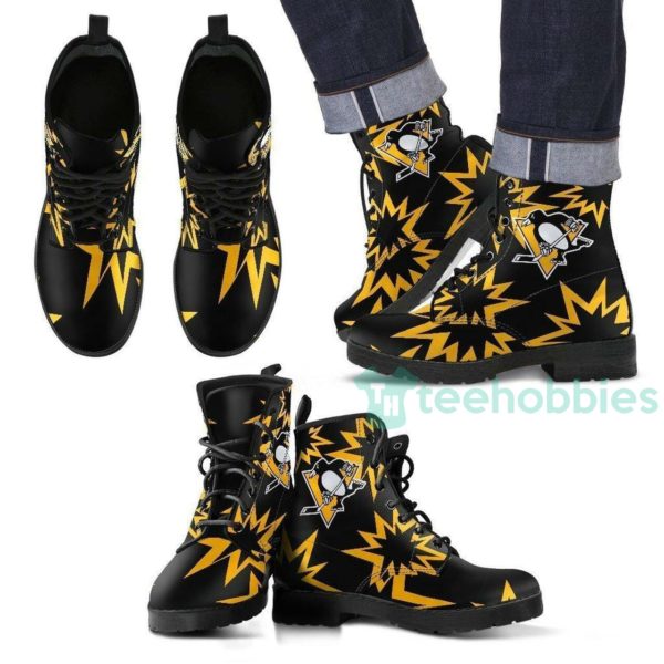 pittsburgh penguins fans leather boots shoes 1 ijIkW 600x600px Pittsburgh Penguins Fans Leather Boots Shoes
