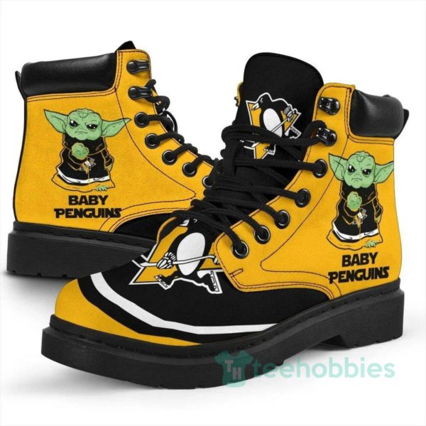 pittsburgh penguins hockey leather boots men women shoes 1 qEggZ 600x600px Pittsburgh Penguins Hockey Leather Boots Men Women Shoes