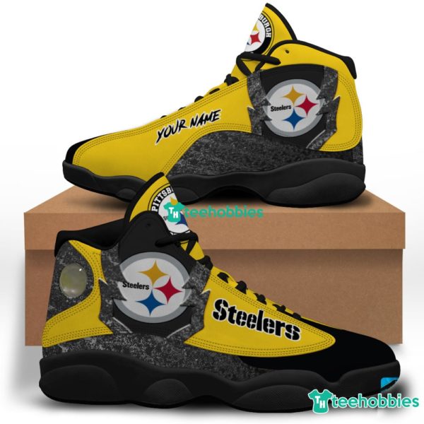 pittsburgh steelers air jordan 13 sneakers shoes custom name personalized gifts 1 ciTWN 600x600px Pittsburgh Steelers Air Jordan 13 Sneakers Shoes Custom Name Personalized Gifts