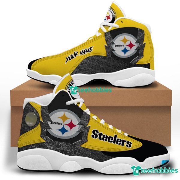 pittsburgh steelers air jordan 13 sneakers shoes custom name personalized gifts 2 Y04ht 600x600px Pittsburgh Steelers Air Jordan 13 Sneakers Shoes Custom Name Personalized Gifts