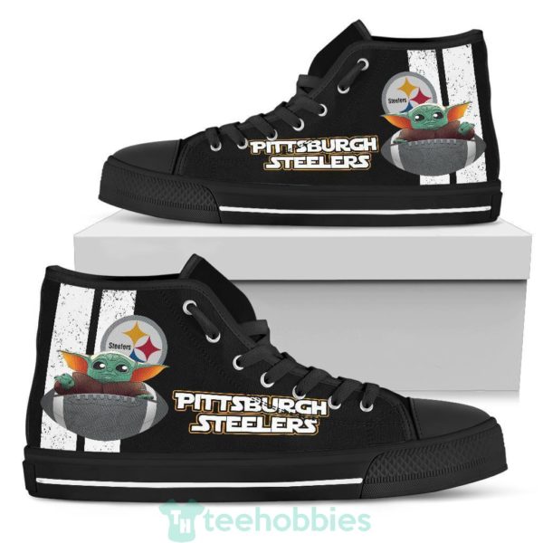 pittsburgh steelers baby yoda high top shoes fan gift 1 Zby9g 600x600px Pittsburgh Steelers Baby Yoda High Top Shoes Fan Gift