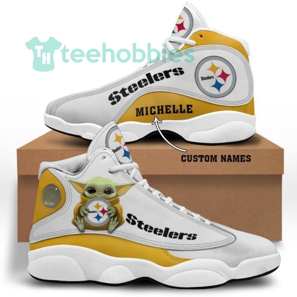 pittsburgh steelers grogu baby yoda custom name air jordan 13 unisex shoes 1 tpFZL 600x600px Pittsburgh Steelers Grogu Baby Yoda Custom Name Air Jordan 13 Unisex Shoes