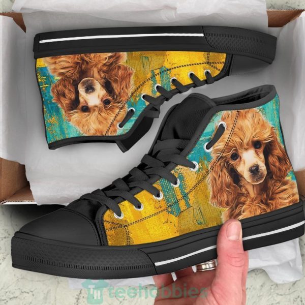 poodle dog sneakers colorful high top shoes 1 bSCA5 600x600px Poodle Dog Sneakers Colorful High Top Shoes