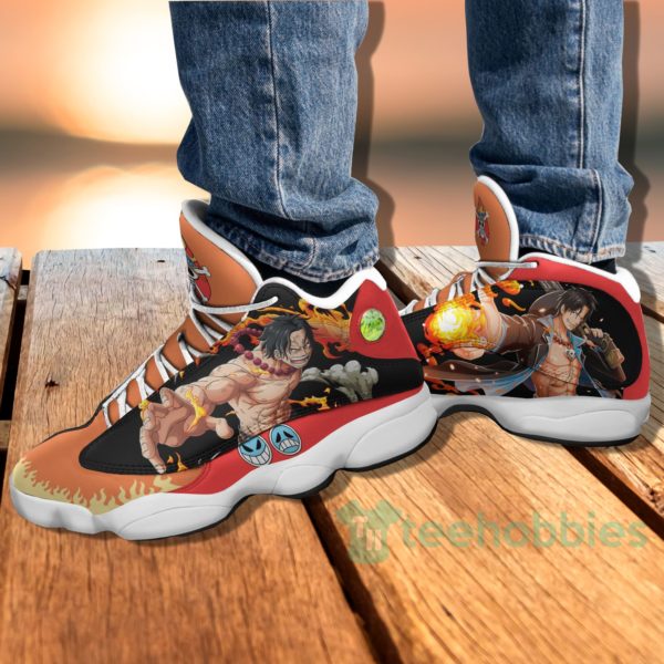 portgas d ace custom one piece anime air jordan 13 shoes 4 m8EPm 600x600px Portgas D Ace Custom One Piece Anime Air Jordan 13 Shoes
