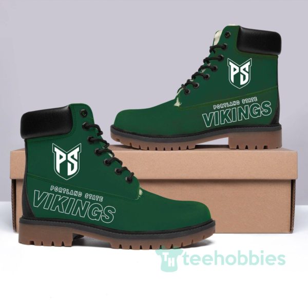 portland state vikings football leather boots men women shoes 1 0SNGA 600x585px Portland State Vikings Football Leather Boots Men Women Shoes