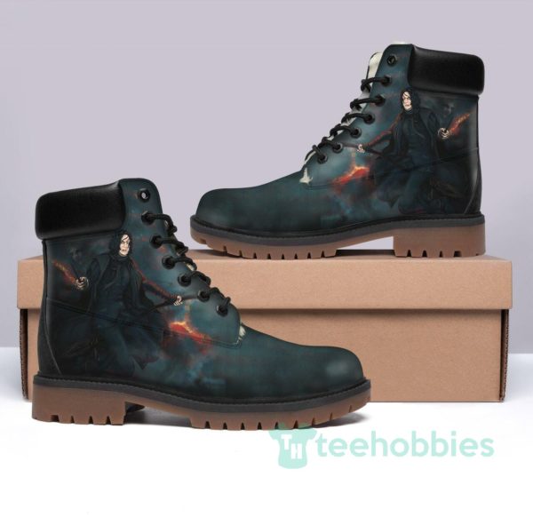 professor severus snape best movie character leather boots men women shoes 1 pGyzo 600x582px Professor Severus Snape Best Movie Character Leather Boots Men Women Shoes