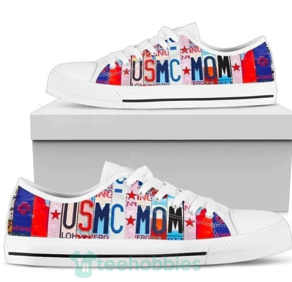 proud usmc mom low top shoes gift idea 1 ZFQ2A 600x579px Proud USMC Mom Low Top Shoes Gift Idea