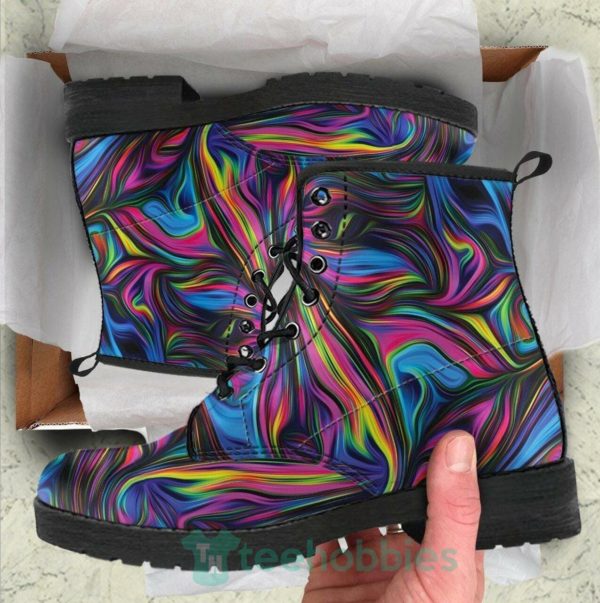 psychedelic art leather boots shoes 1 UyF9J 600x603px Psychedelic Art Leather Boots Shoes