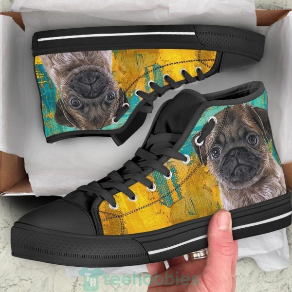 pug dog sneakers colorful high top shoes 1 T6xvR 600x600px Pug Dog Sneakers Colorful High Top Shoes