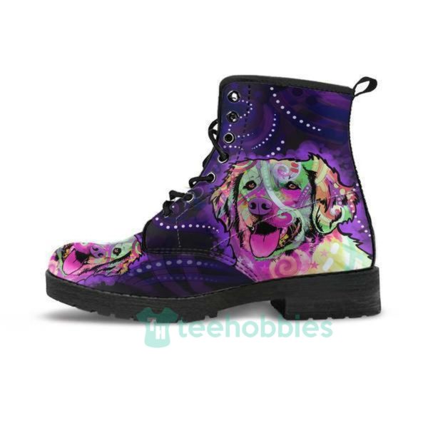purple golden retriever leather boots shoes 1 kG4QU 600x600px Purple Golden Retriever Leather Boots Shoes