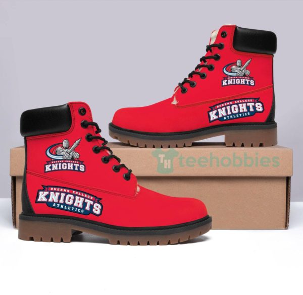 queens college knights football winter leather boots 1 bTyFb 600x585px Queens College Knights Football Winter Leather Boots