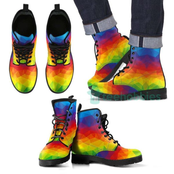 rainbow leather boots fashion leather boots shoes 1 rjjbi 600x600px Rainbow Leather Boots Fashion Leather Boots Shoes