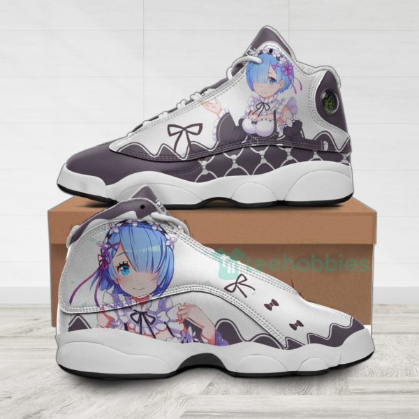 rem custom re zero anime air jordan 13 shoes 1 U3AgW 600x600px Rem Custom Re Zero Anime Air Jordan 13 Shoes