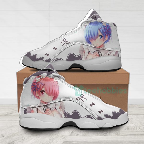rem x ram custom re zero anime air jordan 13 shoes 1 law7L 600x600px Rem x Ram Custom Re Zero Anime Air Jordan 13 Shoes