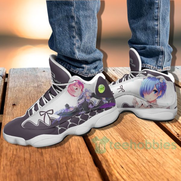 rem x ram custom re zero anime air jordan 13 shoes 4 C6Sm7 600x600px Rem x Ram Custom Re Zero Anime Air Jordan 13 Shoes