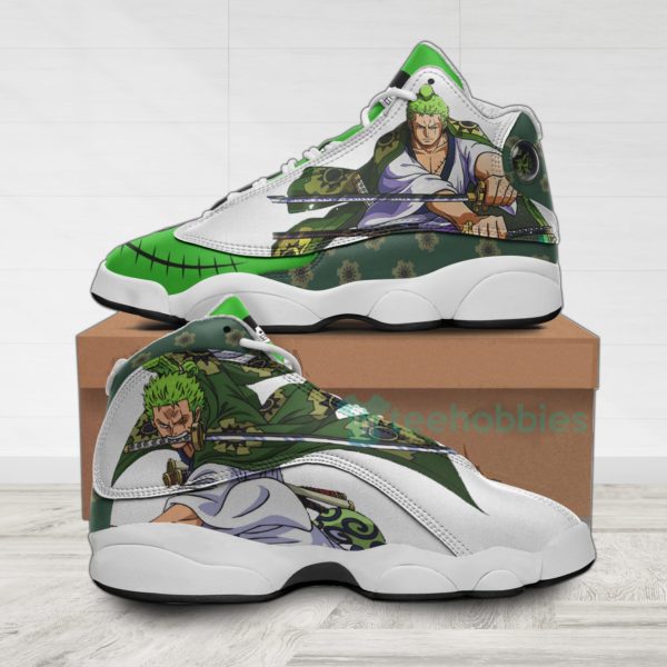 roronoa zoro custom one piece anime air jordan 13 shoes 1 DO669 600x600px Roronoa Zoro Custom One Piece Anime Air Jordan 13 Shoes