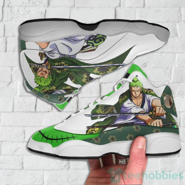 roronoa zoro custom one piece anime air jordan 13 shoes 3 ahG1h 600x600px Roronoa Zoro Custom One Piece Anime Air Jordan 13 Shoes