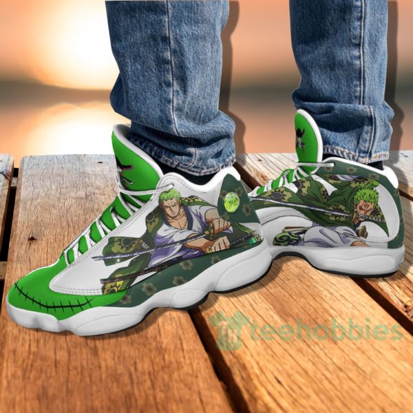 roronoa zoro custom one piece anime air jordan 13 shoes 4 LUJiV 600x600px Roronoa Zoro Custom One Piece Anime Air Jordan 13 Shoes