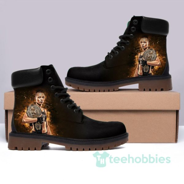 rose namajunas leather boots men women shoes 1 pRK1y 600x600px Rose Namajunas Leather Boots Men Women Shoes