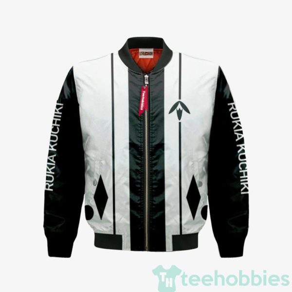 rukia kuchiki custom bleach cosplay bomber jacket 1 lnW47 600x600px Rukia Kuchiki Custom Bleach Cosplay Bomber Jacket