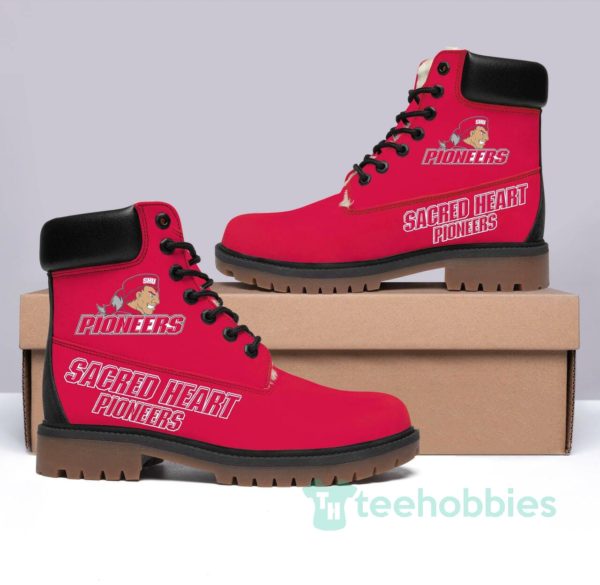 sacred heart pioneers football leather boots men women shoes 1 z73AR 600x585px Sacred Heart Pioneers Football Leather Boots Men Women Shoes