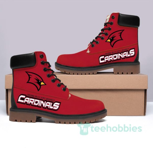 saginaw valley state cardinals football leather boots men women shoes 1 SLG4V 600x585px Saginaw Valley State Cardinals Football Leather Boots Men Women Shoes