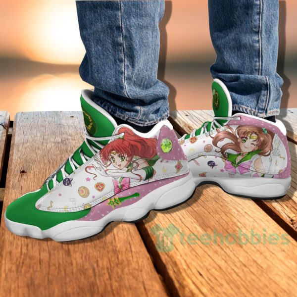 sailor jupiter custom sailor moon anime air jordan 13 shoes 4 vtekr 600x600px Sailor Jupiter Custom Sailor Moon Anime Air Jordan 13 Shoes
