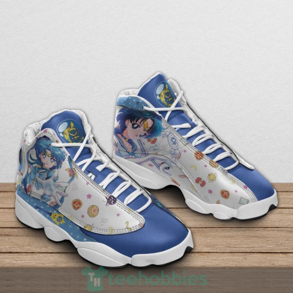 sailor mercury custom sailor moon anime air jordan 13 shoes 2 ejWWs 600x600px Sailor Mercury Custom Sailor Moon Anime Air Jordan 13 Shoes