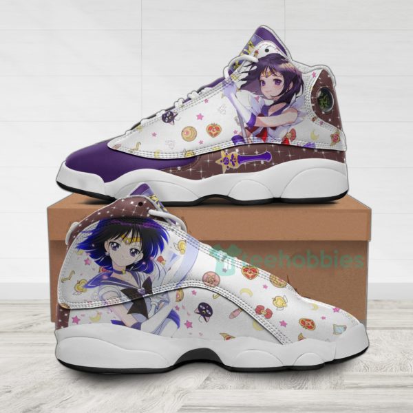 sailor saturn custom sailor moon anime air jordan 13 shoes 1 WtLvq 600x600px Sailor Saturn Custom Sailor Moon Anime Air Jordan 13 Shoes